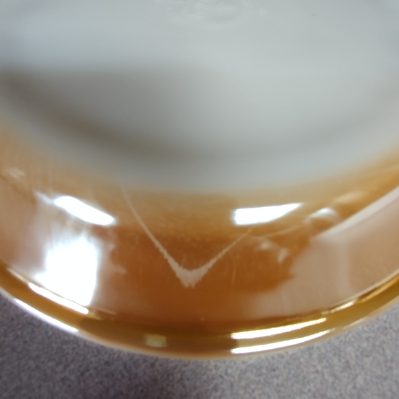 Vintage 60-60' MCM Fire King Peach Lustre 9 in Pie Plate #1 🍑 Mould #5 - Picture 4 of 9